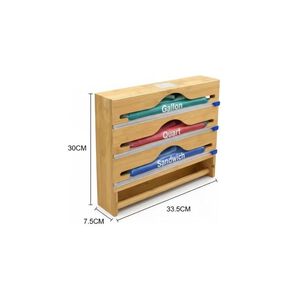 Organizador Dispensador 4 Niveles Cocina Bamb&uacute; Cortador Integrado