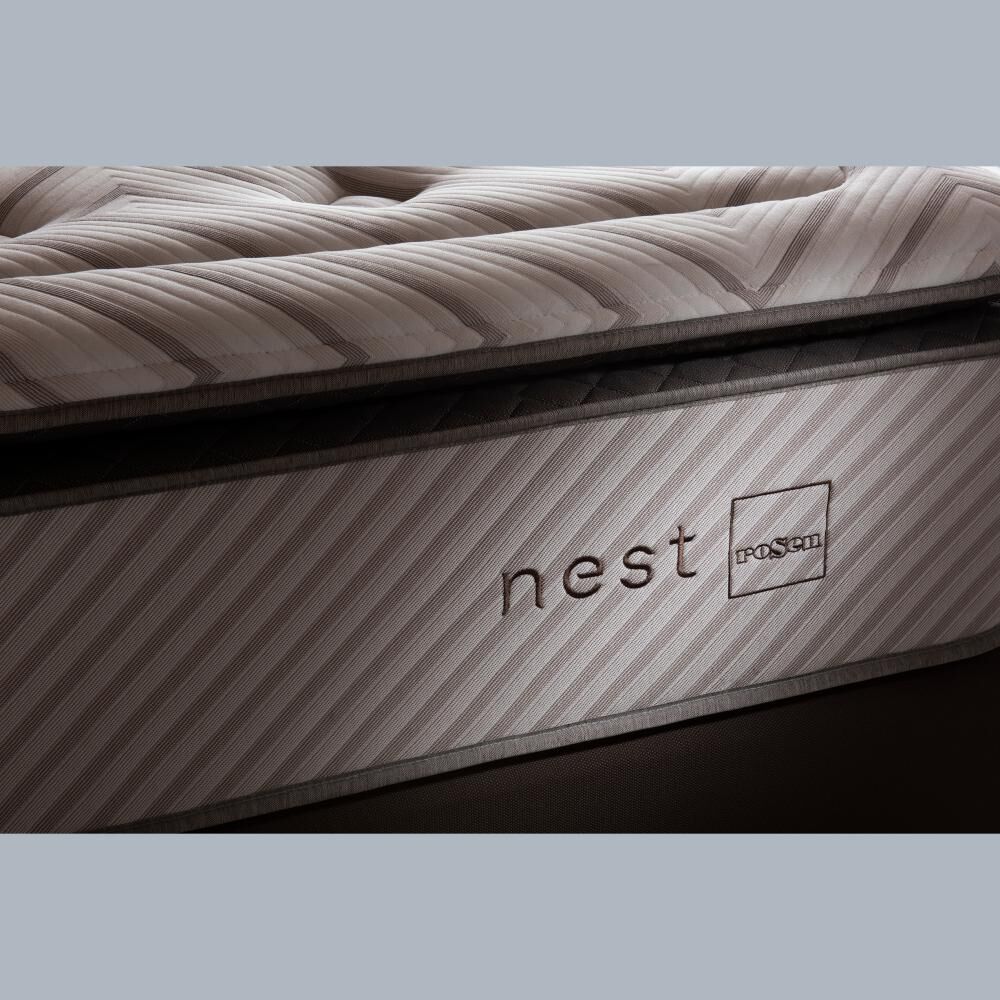 Cama Europea Rosen Nest / King / Base Dividida + Set De Maderas Issey Grafito image number 4.0