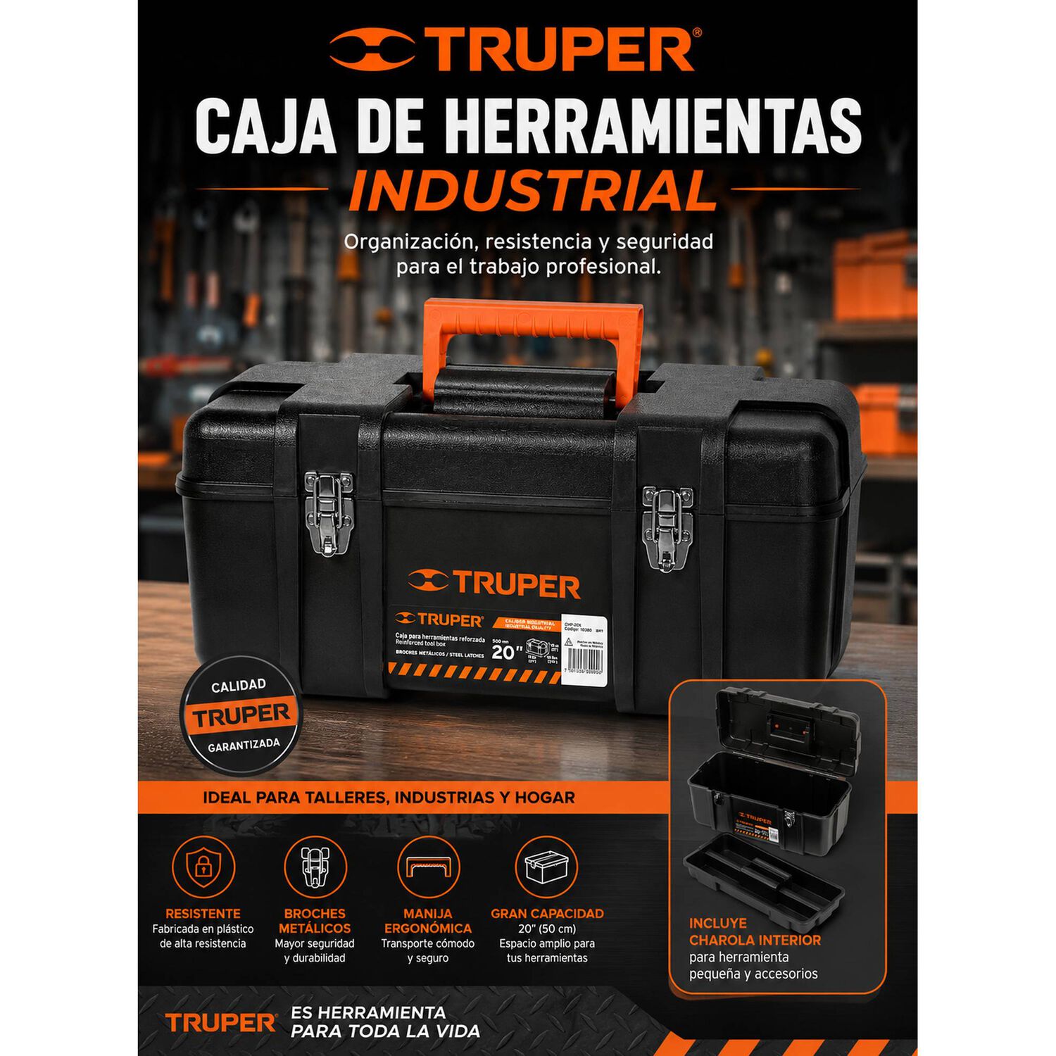 Caja De Herramientas Industrial 20 Truper Chp-20x image number 5.0