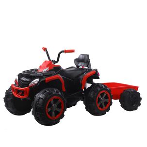 Cuatrimoto A Batería Bebesit Quad Con Carro - Rojo