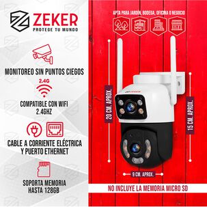 Pack X3 C&aacute;mara De Seguridad 2.4g Zeker Doble 4mp Impermeable