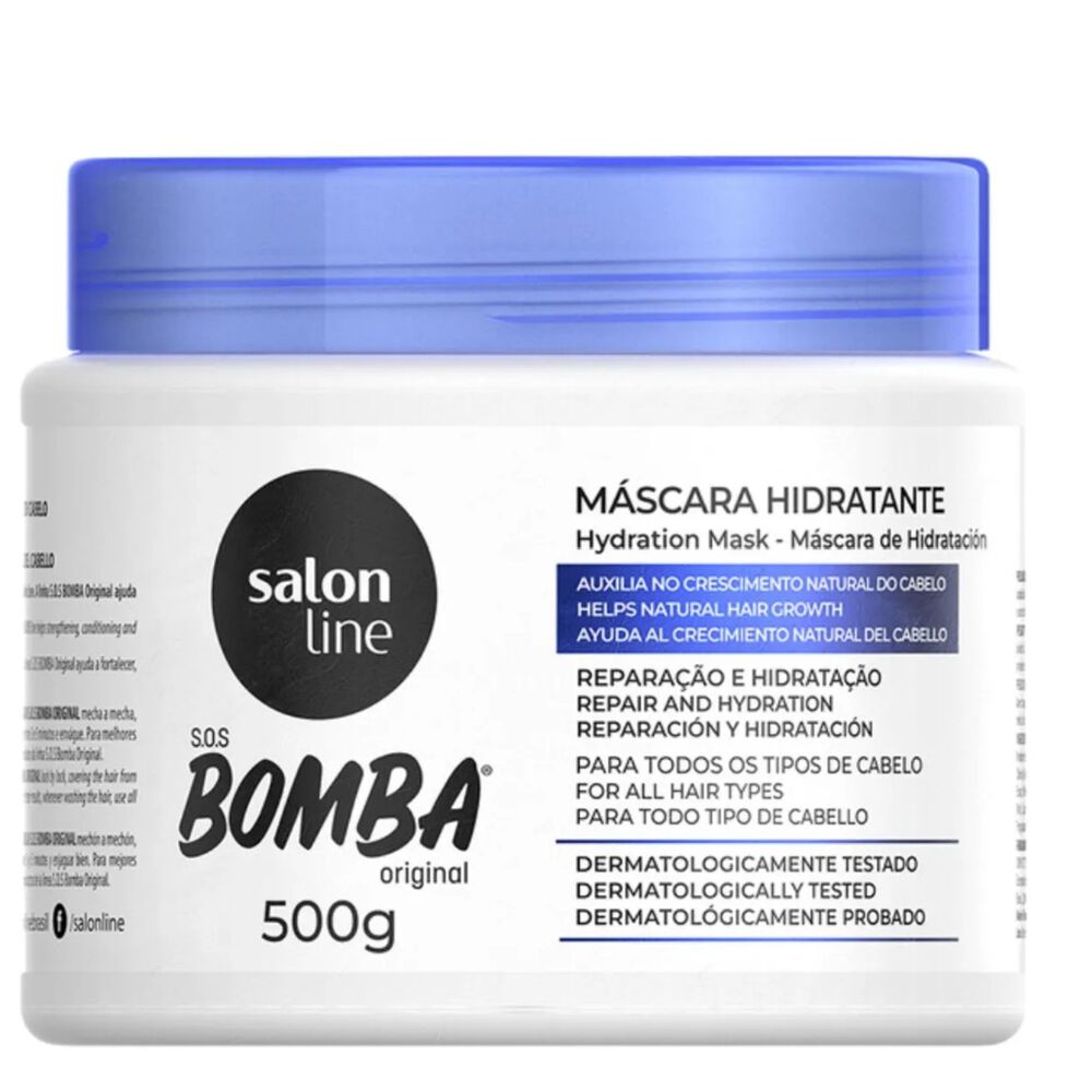 Mascara Sos Bomba Original Crescimento De 500gr Salon Line image number 2.0