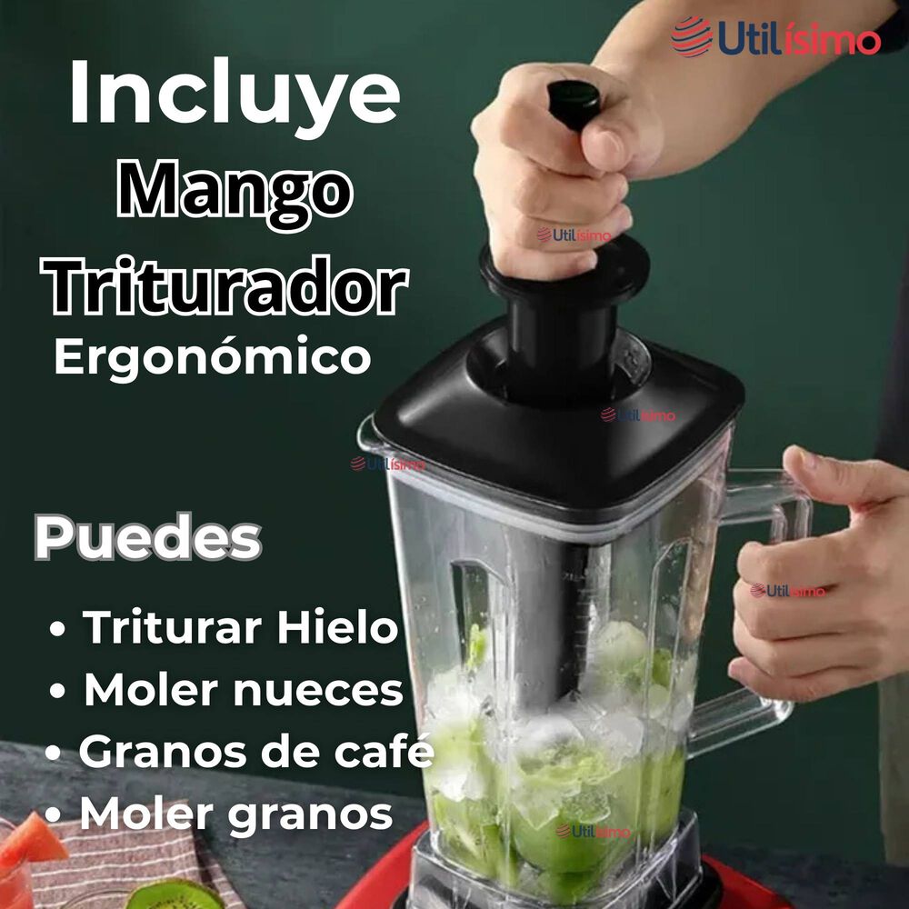 Licuadora Juguera Potente Multifuncional Jarra De Plástico 2l 5500w De Potencia + Mango Triturador Licuadora Juguera Potente Multifuncional Jarra De  image number 3.0