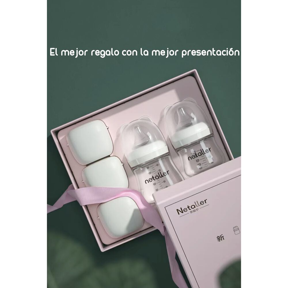 Set 2 Mamaderas Con Protectores 3 Chupetes Caja Lubabycas image number 7.0