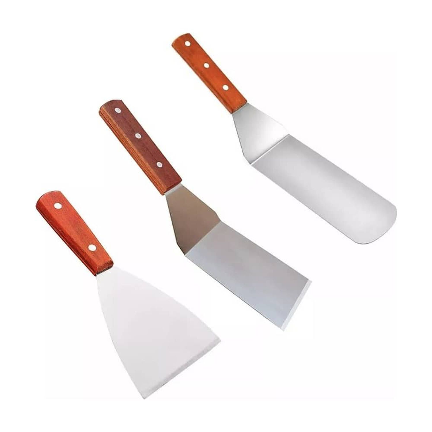 Set 3 Espatulas Churrasqueras Gruesa Asado Cocina Plancha image number 0.0