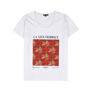 Polera Estampada Manga Corta Cuello Redondo Mujer Kimera