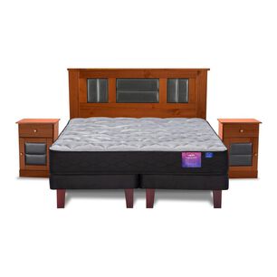 Cama Europea Flex Therapedic Plus / King / Base Dividida + Set De Maderas