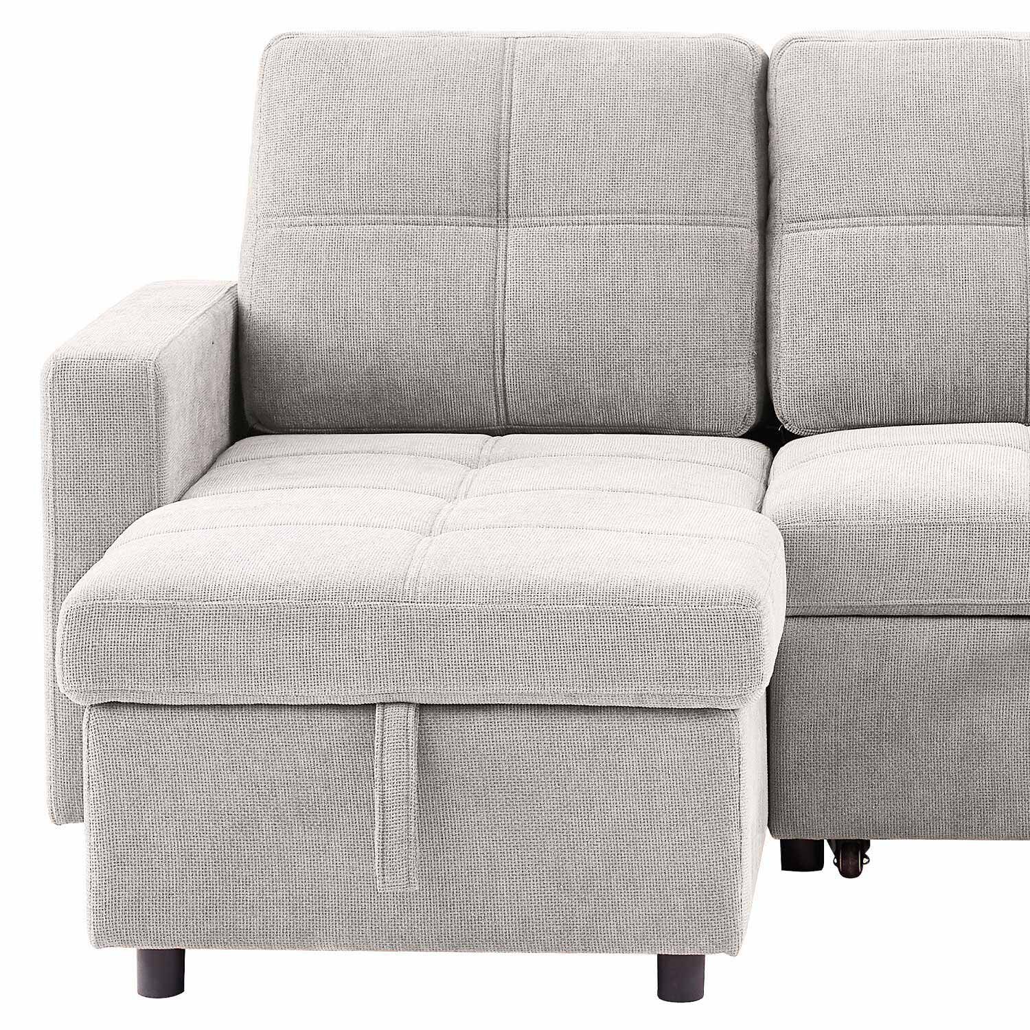 Sof&aacute; Seccional Cama 3 Cuerpos Beige 216x106x91cm Con Almacenaje image number 5.0