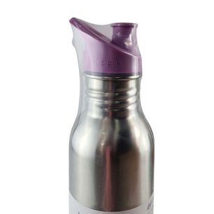 Botella Metalica Keep 600ml Bebidas Deporte Lila