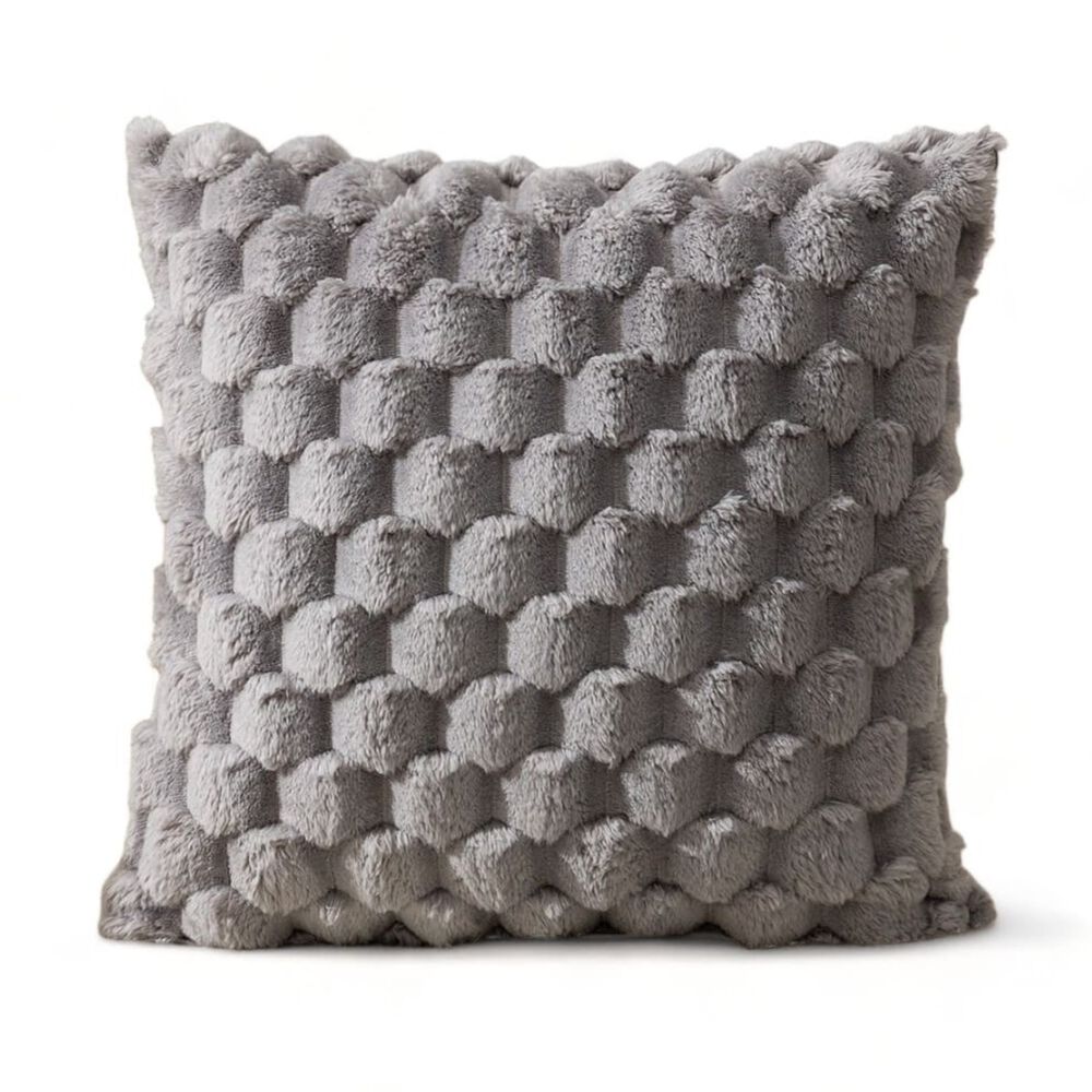 Pack De 2 Fundas Peluditas Texturizadas De Pompones Medida 45cm X 45xm Fp1-17 image number 0.0