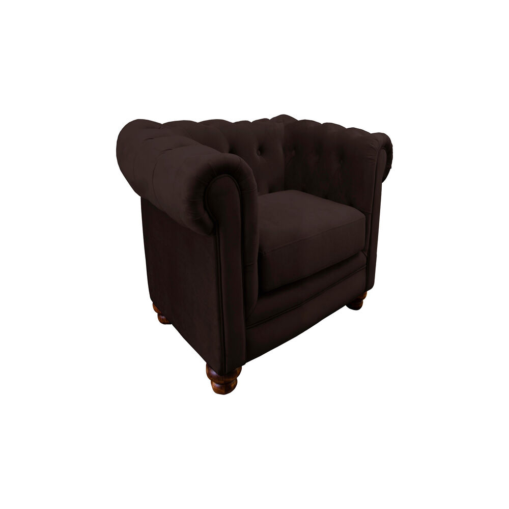 Sofa Florencia 1 Cuerpo Tela Velvet Chocolate image number 1.0