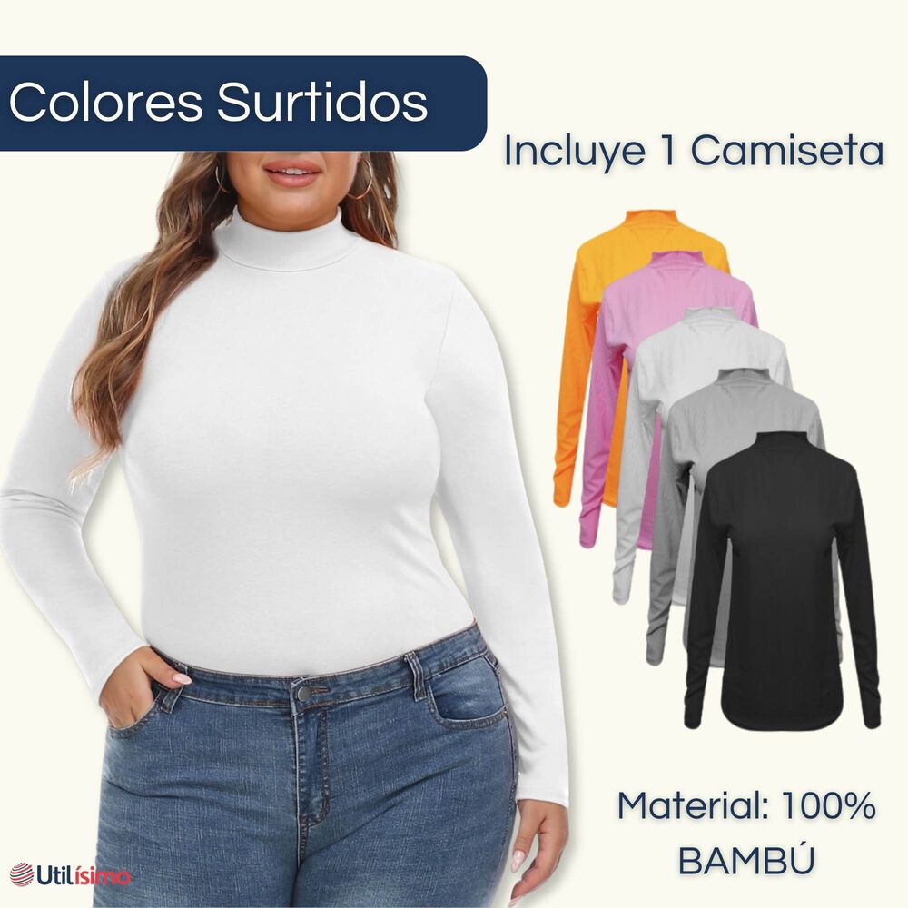 Camisetas De Mujer Manga Larga Beatle Primera Capa Bamb&uacute; image number 1.0