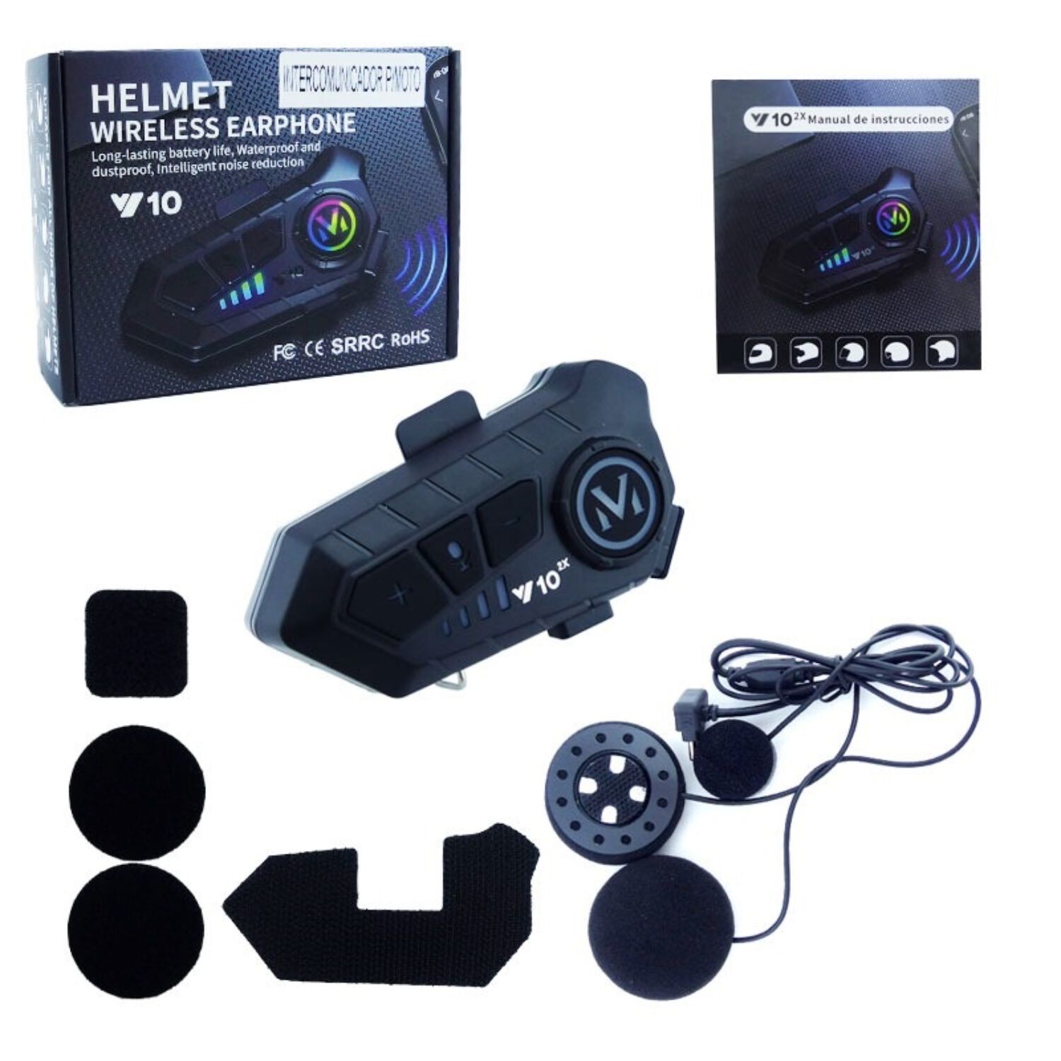 Intercomunicador Bluetooth Para Casco Mod.y-10 Intercomunicador Con Luz Recargable image number 3.0