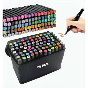 80 Plumones Doble Punta