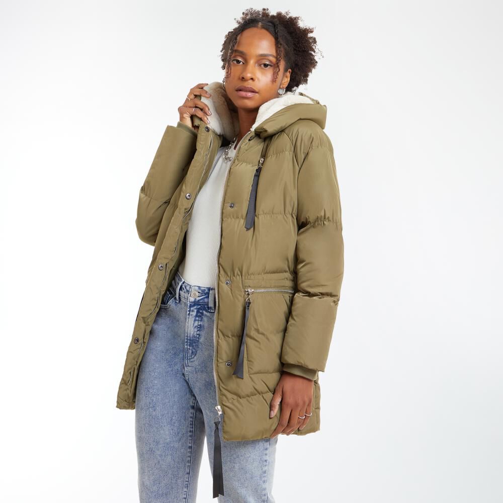 Parka Interior Con Piel Cuello Alto Con Capucha Mujer Rolly Go image number 2.0
