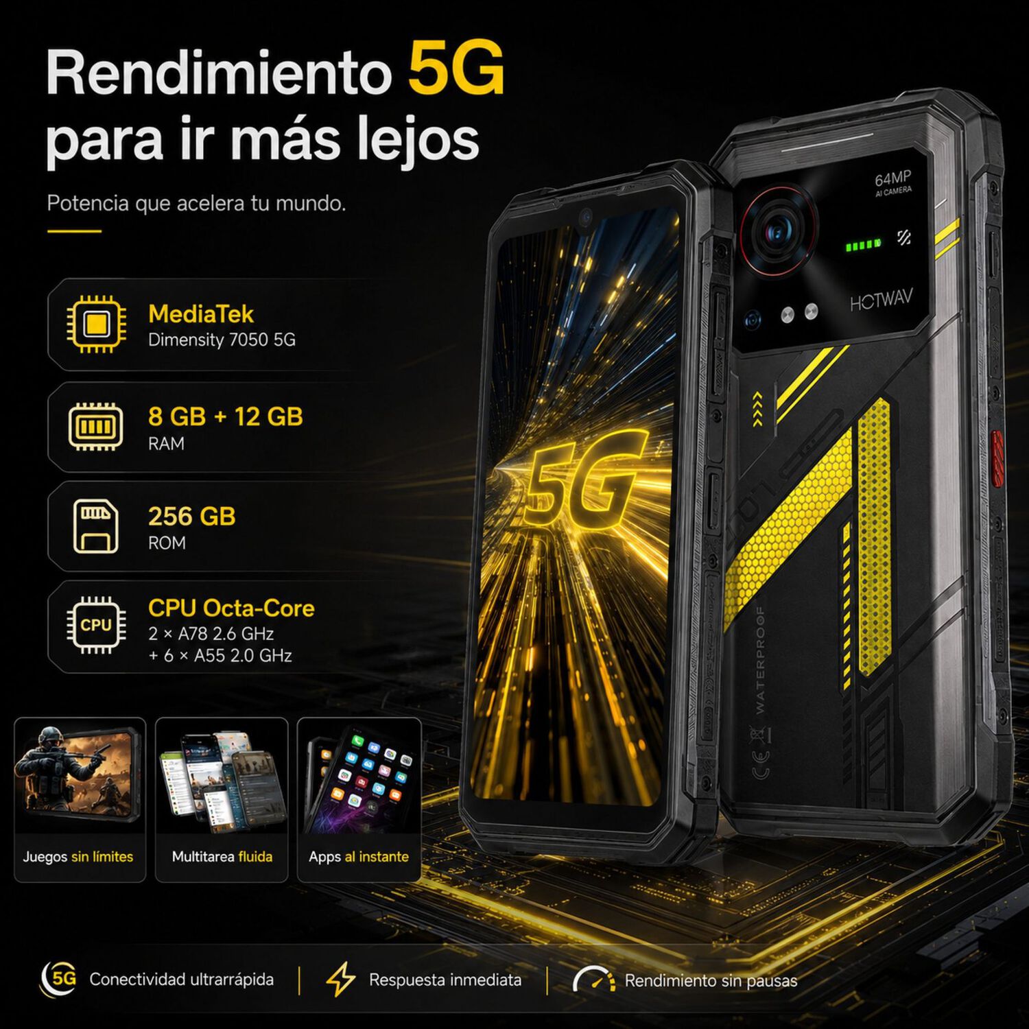 Hotwav Hyper 7 5g Celular Rugged 20gb 256gb 10800mah image number 1.0