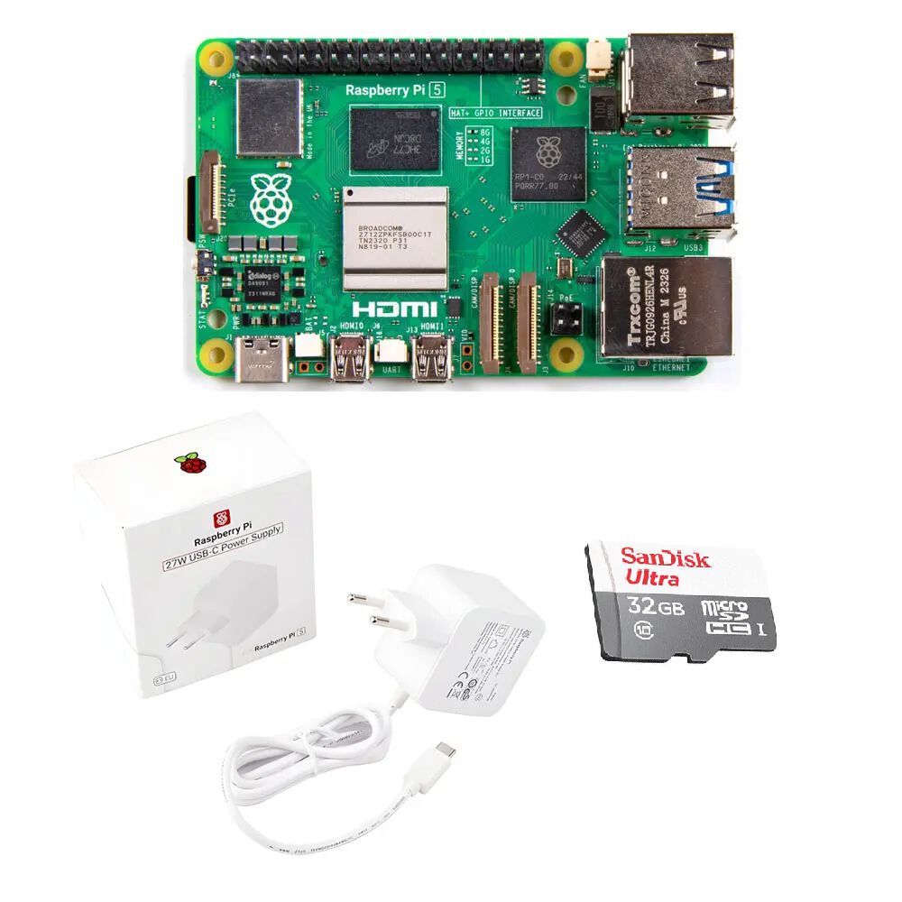 Kit Raspberry Pi 5 De 8gb Ram Con Memoria Y Transformador image number 0.0