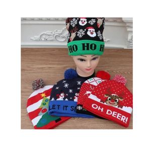 Pack De 3 Gorros De Navidad Con Luces Led Surtido Santa