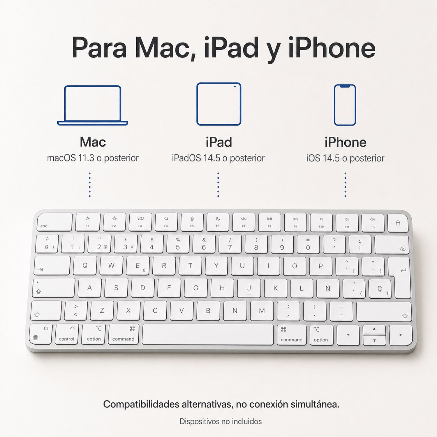 Apple Magic Keyboard Mk2a3e/a Espa&ntilde;ol Bluetooth image number 7.0
