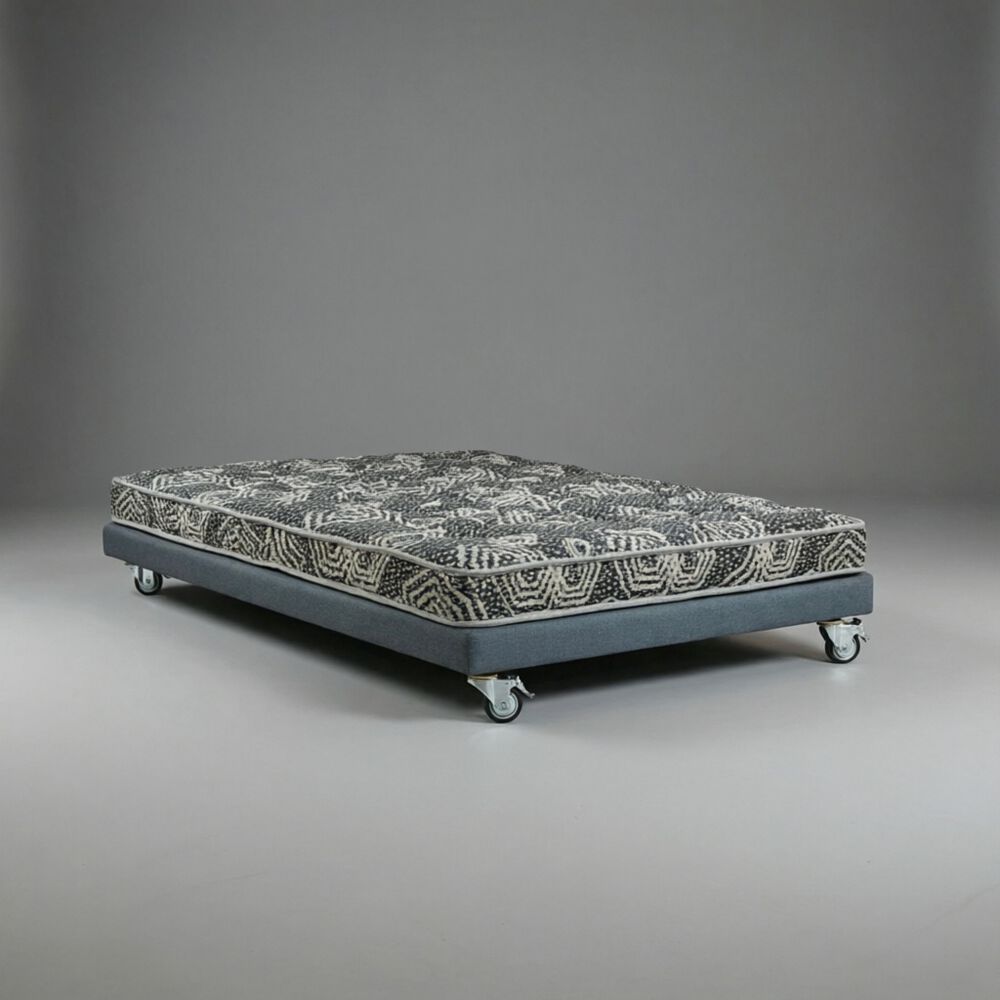 Cama 1 Plaza Box 8 Cm L190 Cm + Colchon Modelo Ideal - Rueda Deluxe (gris) image number 1.0