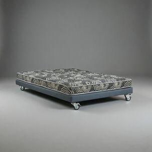 Cama 1 Plaza Box 8 Cm L190 Cm + Colchon Modelo Ideal - Rueda Deluxe (gris)