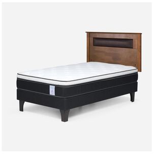 Cama Europea Rosen New Style 6 / 1.5 Plazas / Base Normal + Respaldo