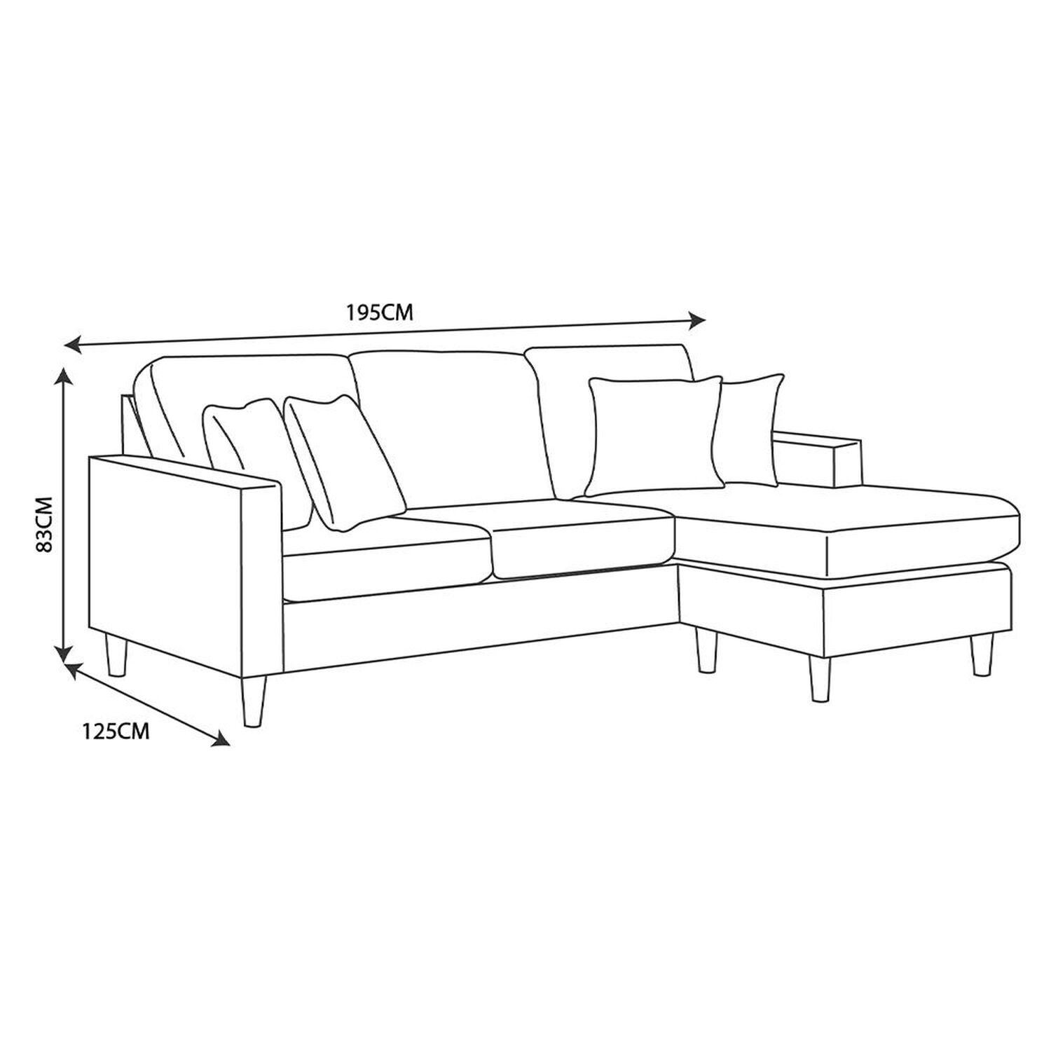 Sof&aacute; Seccional Zoy Home Bergen Chaise Longue Izquierdo / 3 Cuerpos image number 10.0