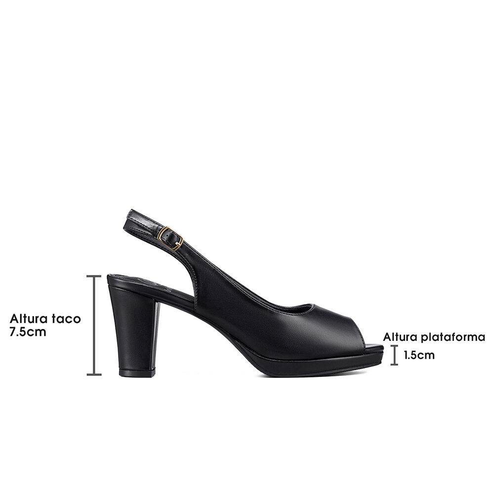 Zapato Elegante Talón Libre Peep Toe Mujer Weide Gh170 image number 5.0