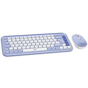 Kit Logitech Pop Icon Teclado + Mouse Inalámbrico Bt Lila