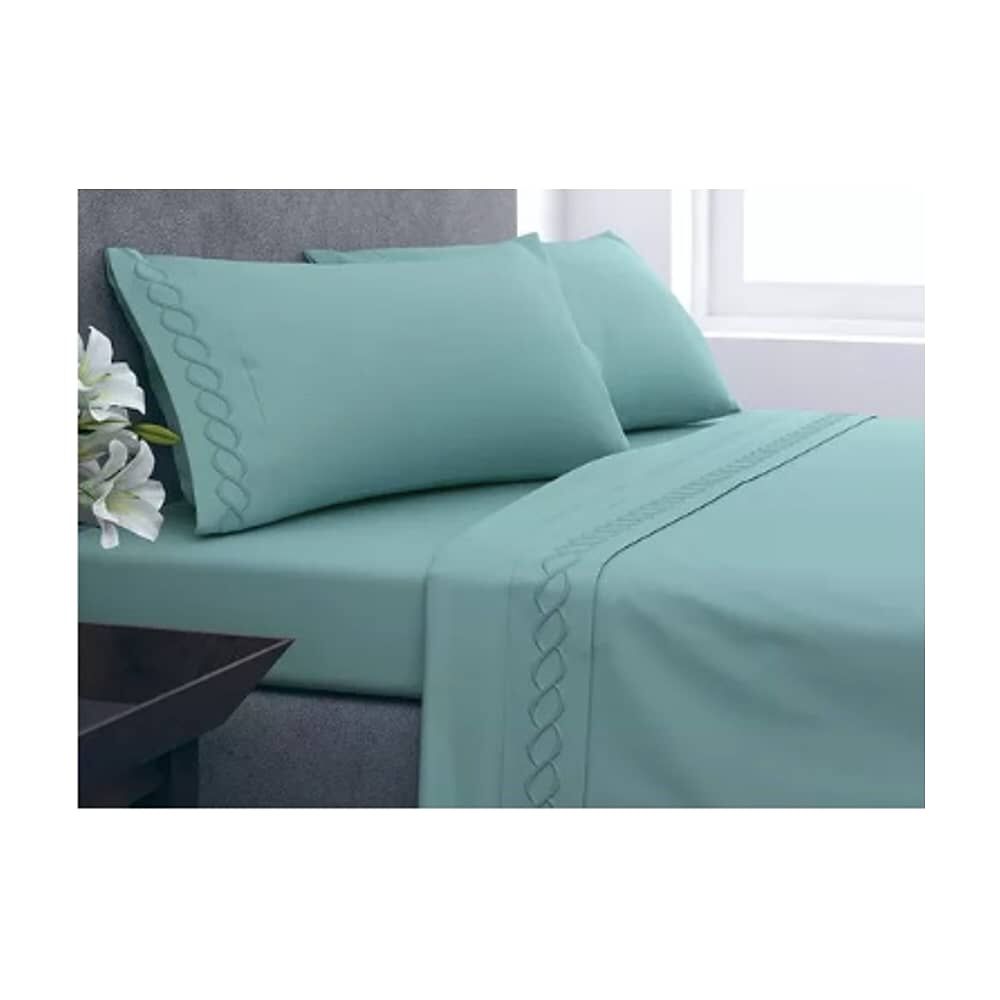 Juego De Sabanas 1.5 Plazas 210 Hilos Bordadas image number 0.0