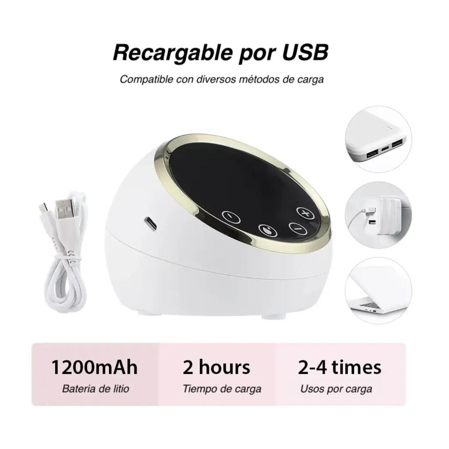 Extractor De Leche Doble Succion Electrico Usb Blanco Infantil image number 1.0