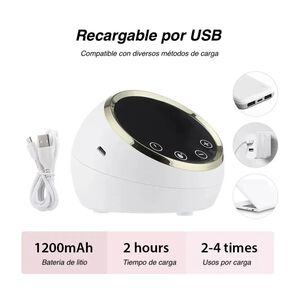 Extractor De Leche Doble Succion Electrico Usb Blanco Infantil