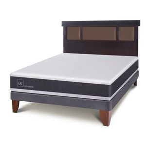Cama Europea Cic New Ortopedic / 2 Plazas / Base Normal + Respaldo