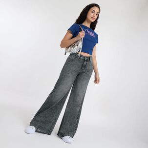 Jeans Tiro Medio Wide Leg Mujer Freedom