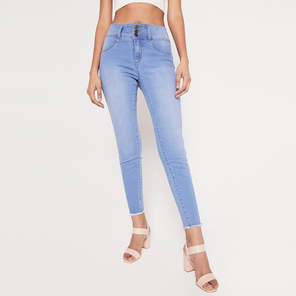 Jeans Mujer Tiro Alto Push Up Rolly Go image number 0.0