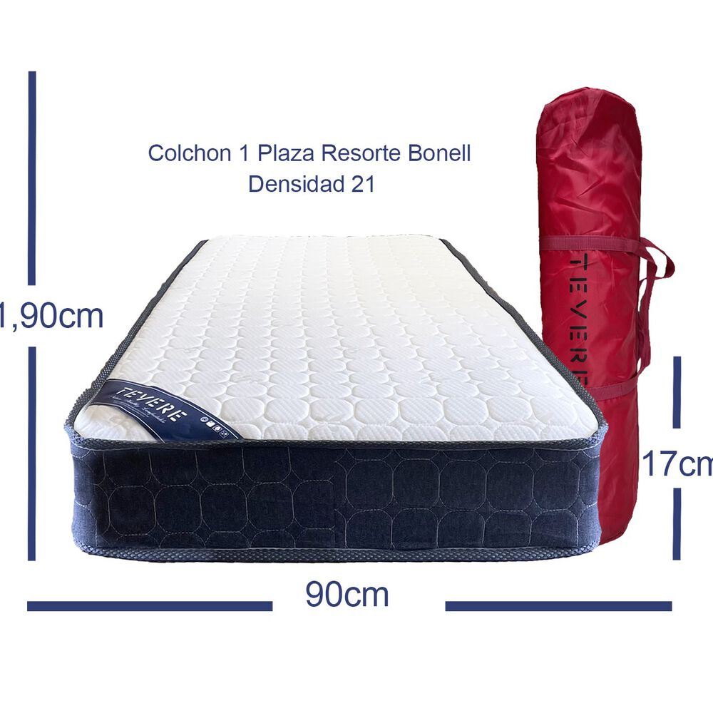 Colch&oacute;n Resorte 1 Plaza 90x190x17 Cm image number 1.0
