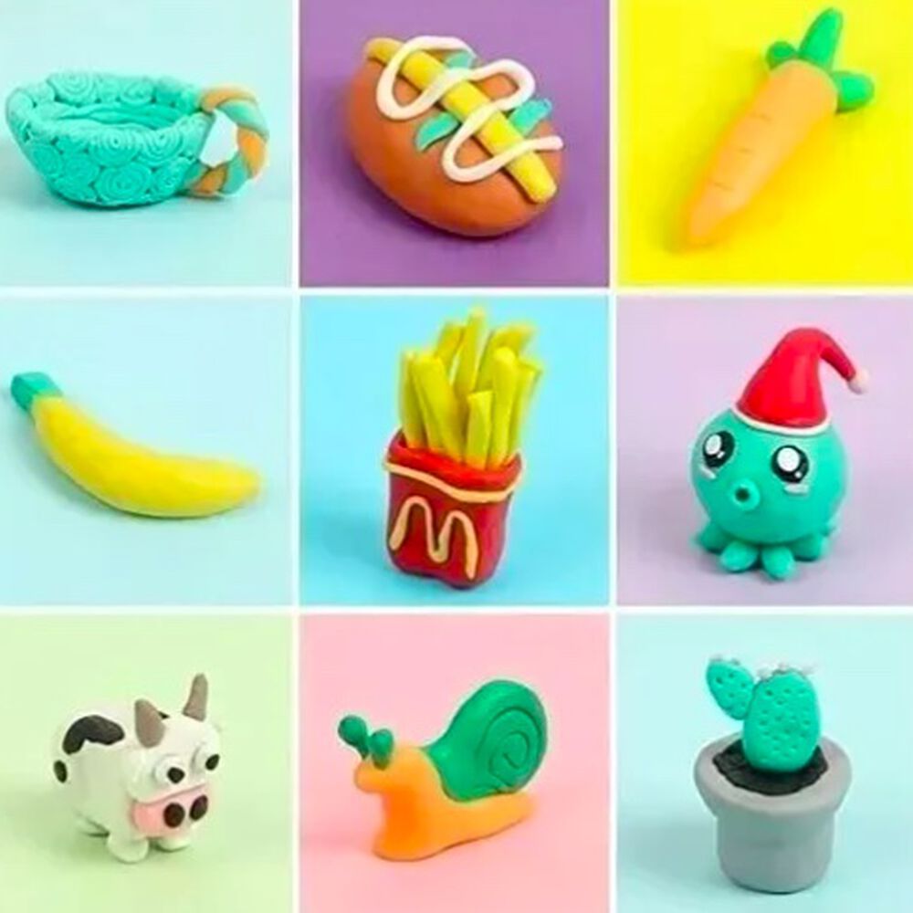 Arcilla Polimérica No Tóxica Con 24 Colores Y Accesorios image number 4.0