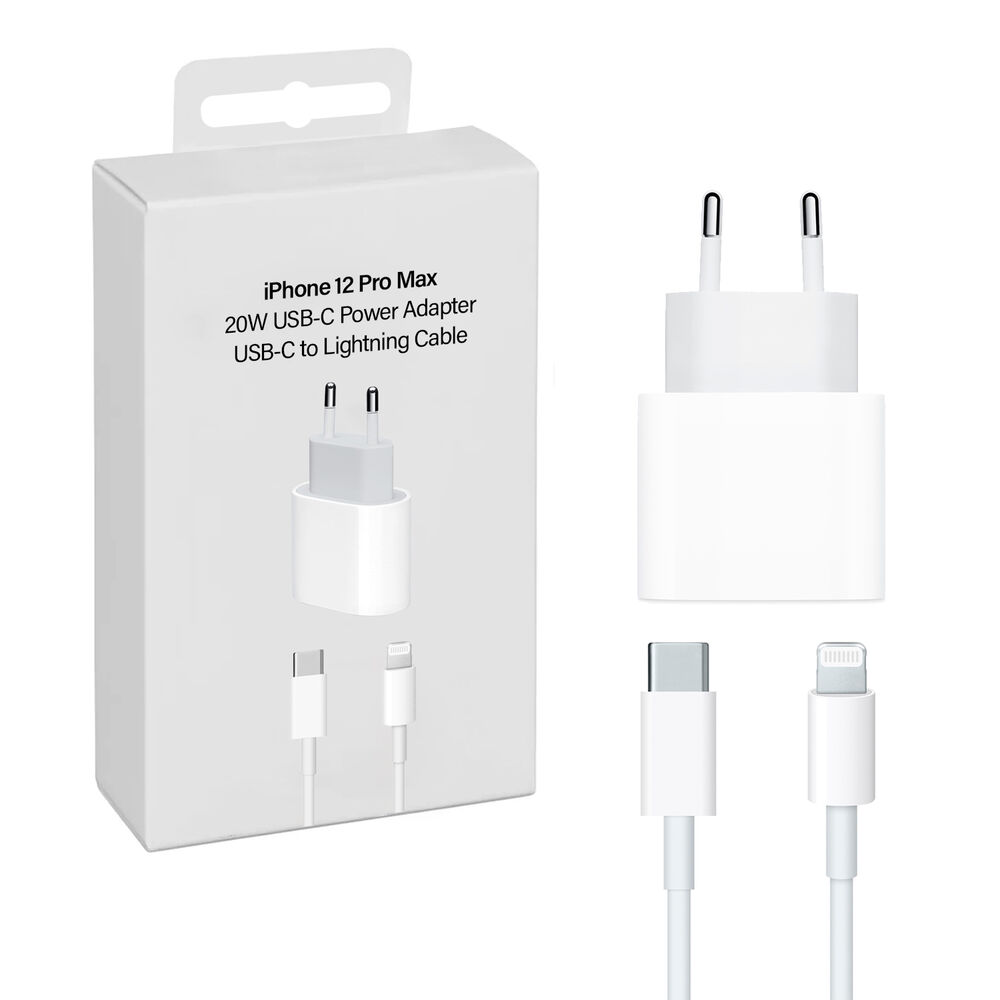 Cargador Compatible Con Iphone 12 Pro Max 20w + Cable image number 0.0