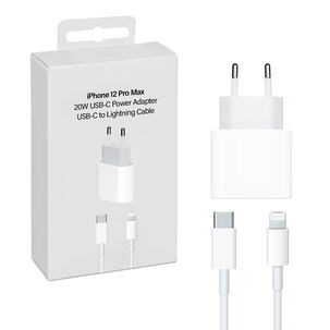 Cargador Compatible Con Iphone 12 Pro Max 20w + Cable