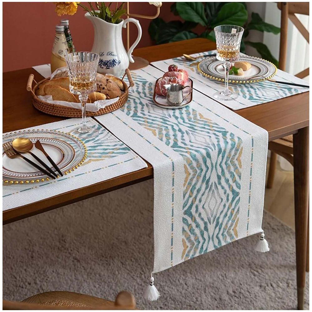 Camino De Mesa + Individuales Set De 7 Piezas 35x180cm Mod05 image number 0.0