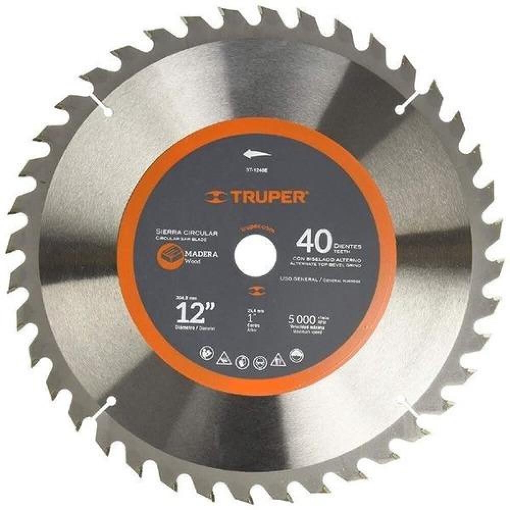 Sierra Circular Truper P/madera 12 X 40 Dts. Profesional image number 0.0
