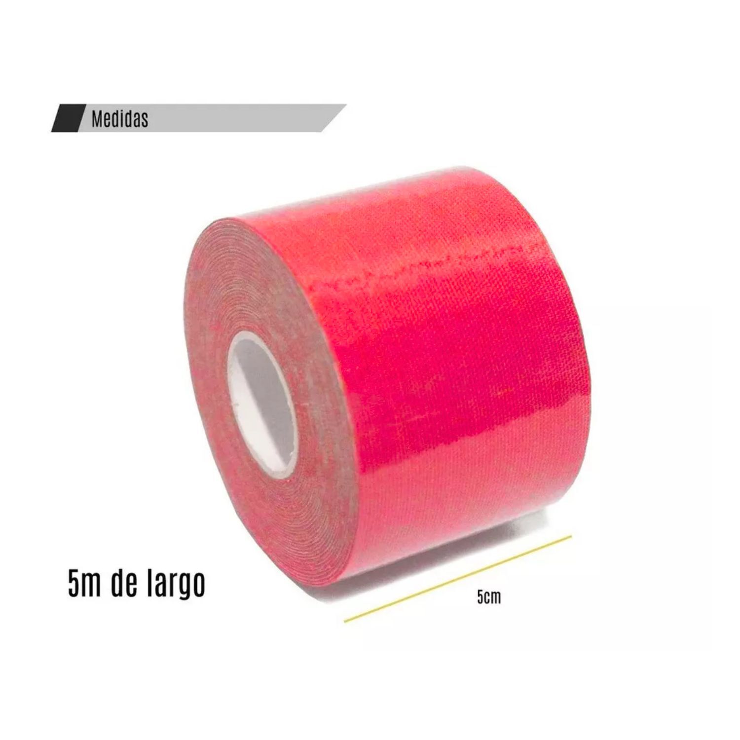 Bandas Kinesiologicas 5cm X 5 Metros Color Rojo Ideal Terapia image number 3.0