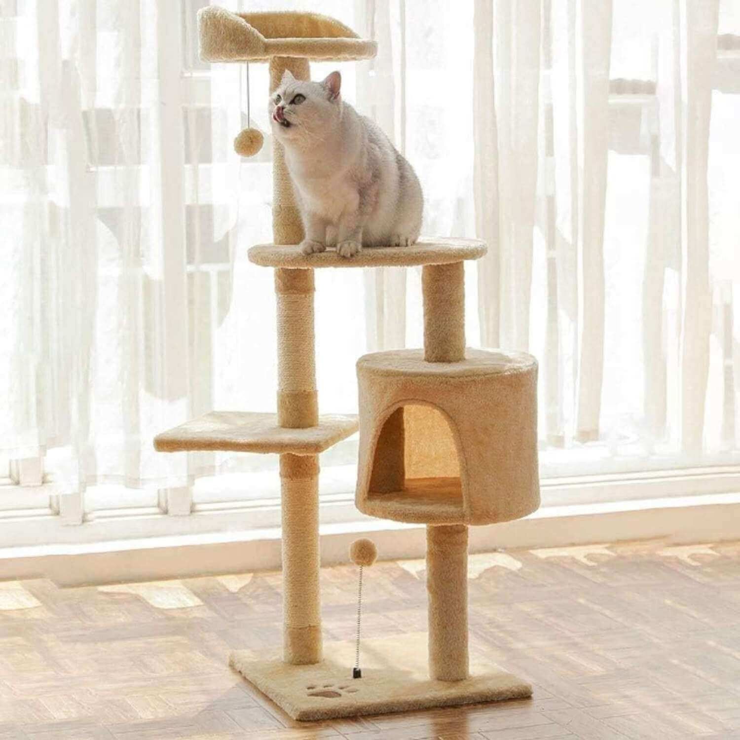 Rascador Para Gatos 1,15 Metros De Altura Beige image number 3.0