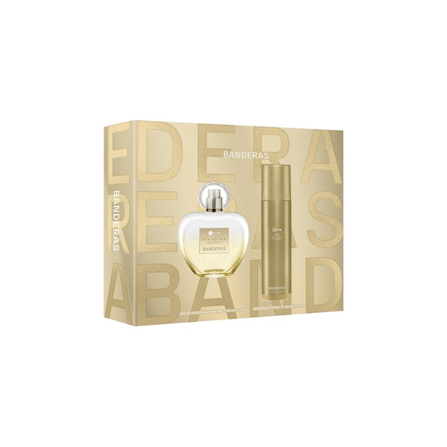 Set De Perfumer&iacute;a Mujer Her Golden Secret Banderas / 80 Ml / Edt + Desoderante 150 Ml image number 0.0