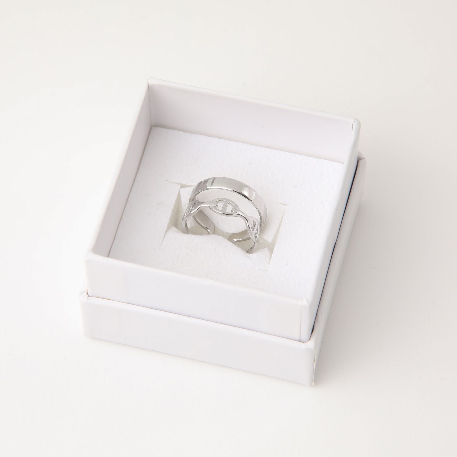Anillo 19v69 Plateado Mujer Str281 image number 2.0