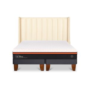 Cama Europea Cic Bee Comfort / King / Base Dividida + Respaldo