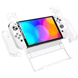 Pack Carcasa Protectora Para Nintendo Switch Oled + Lamina