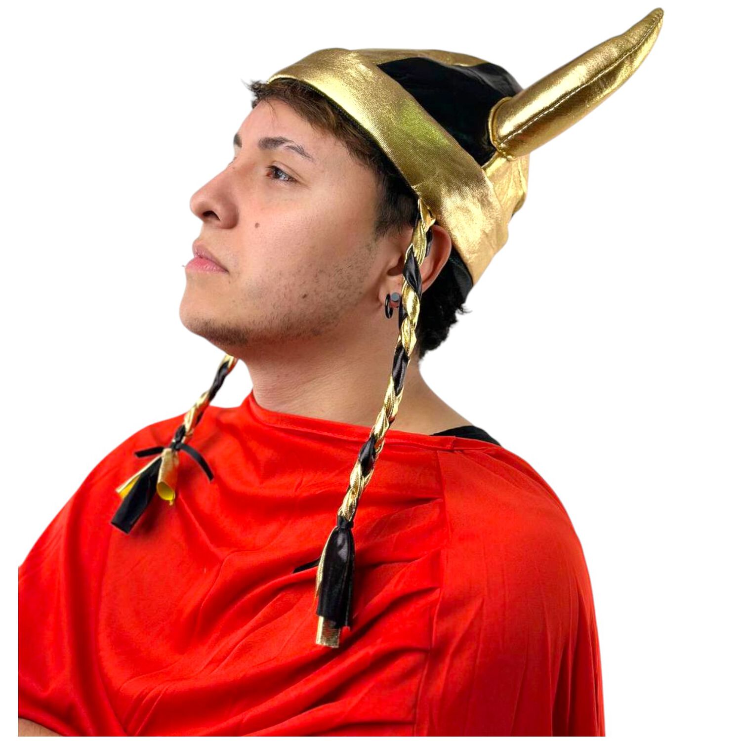 Casco Sombrero Vikingo Trenzas Accesorios Edad Media image number 4.0