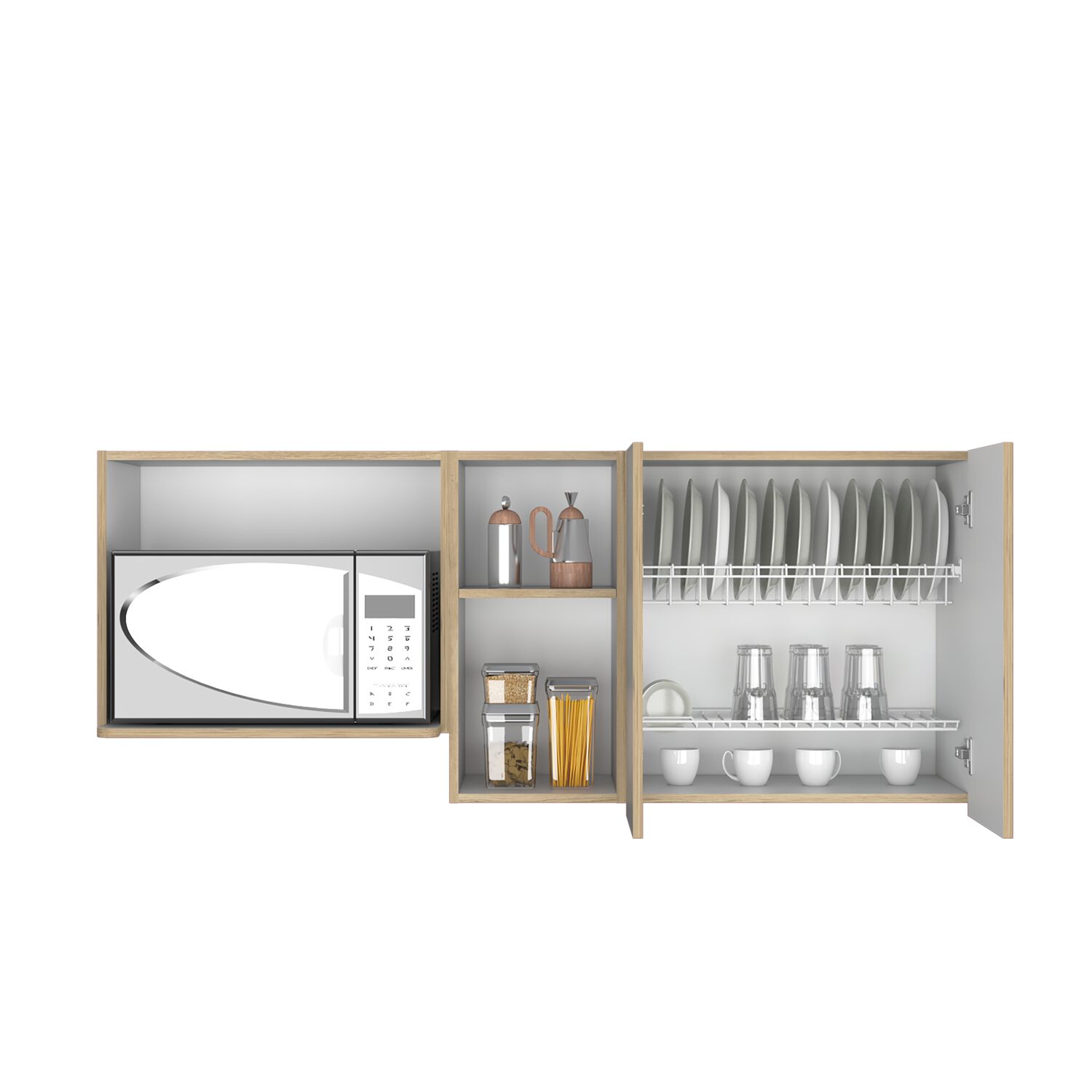 Mueble Superior De Cocina 62x150x34,5 Cm Caf&eacute; Claro image number 2.0