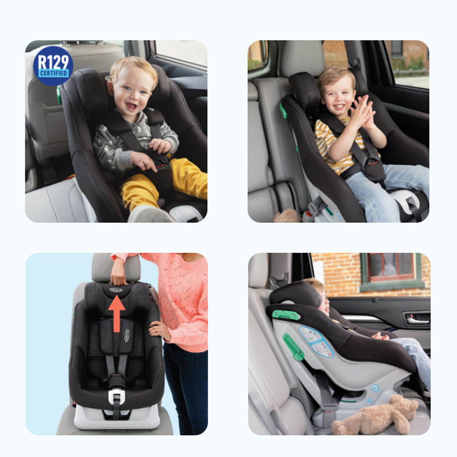 Silla De Auto Convertible 2en1 Extend Lx R129 Midnight Graco image number 9.0